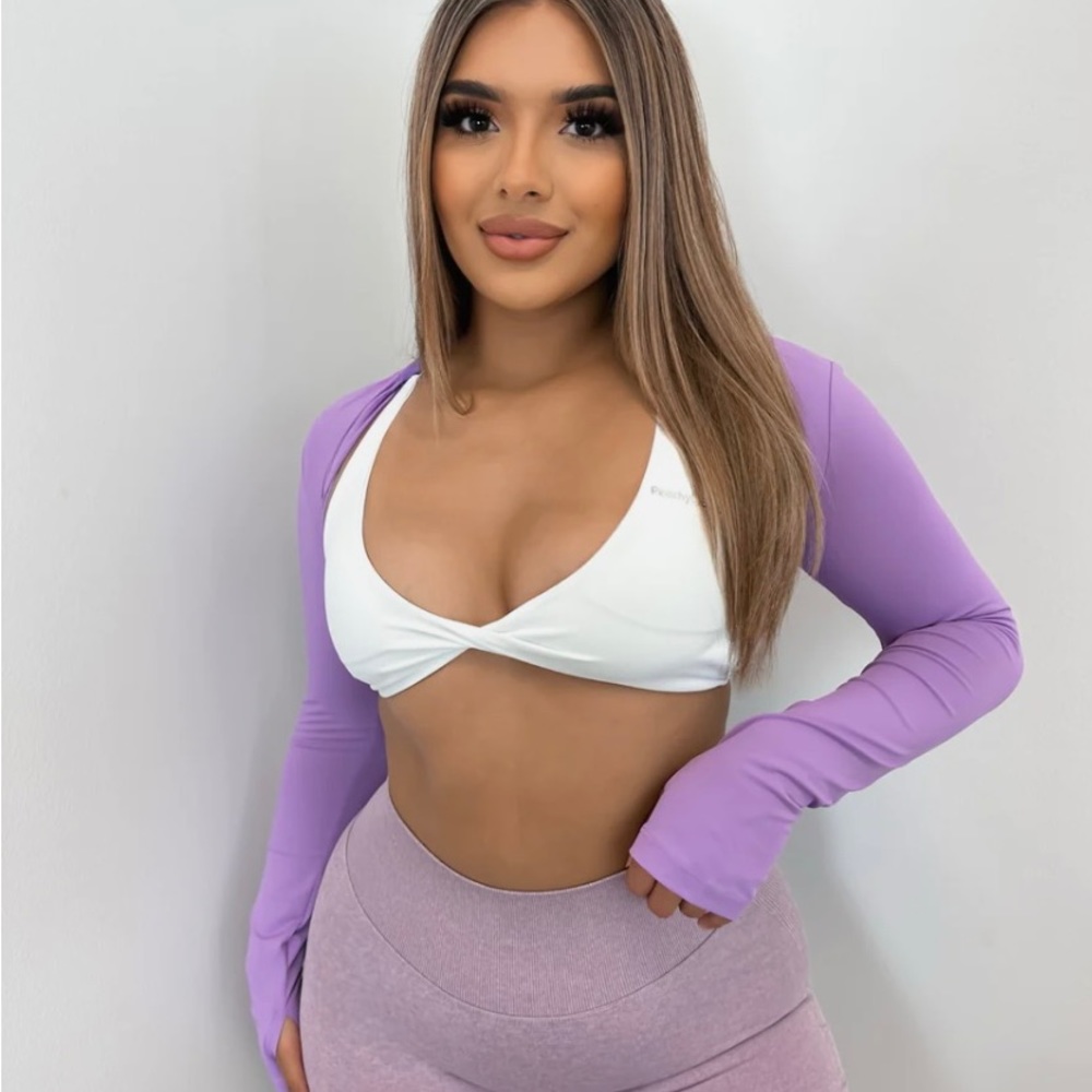 Long sleeve gym apparel cover up